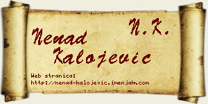 Nenad Kalojević vizit kartica